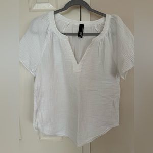 Bobi Los Angeles White Gauze Top Size S